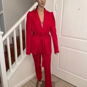 NWOT Shein Red Blazer Pant Suit